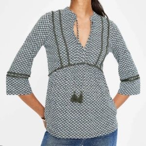 Boden Gemma Jersey Peasant Top Sz 6